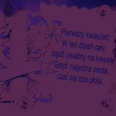 Mężczyzna z wierszem na Prima Aprilis